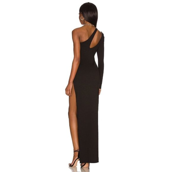 Not Yours To Keep Rio Maxi Dress in Black Small New Womens Long Column Gown - Picture 2 of 8
